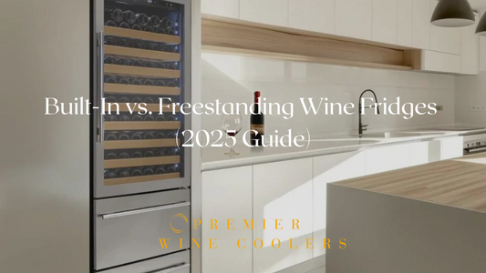 SEAMLESS BUILT-IN WINE FRIDGE IN WHITE CABINETS