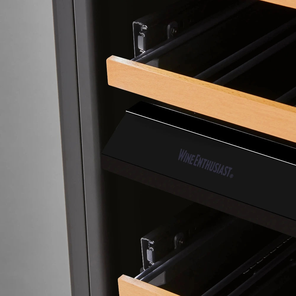 Wine Enthusiast 24” Undercounter Dual Zone Wine Cellar – 46 Bottle, Stainless Steel, Right Hinge