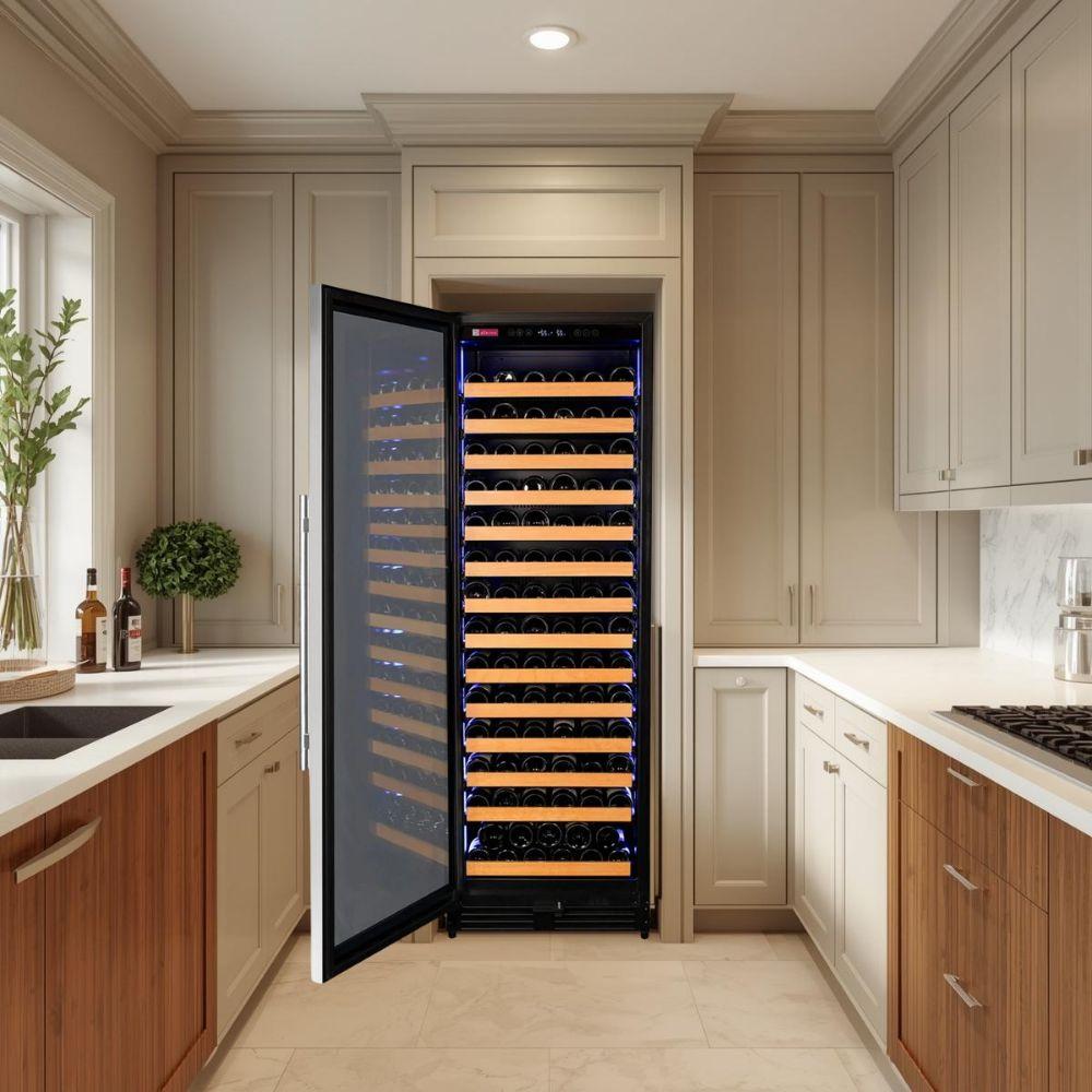 Allavino 71", 163-Bottle Single Zone Wine Refrigerator – Stainless Steel Door, Left Hinge | Reserva Series