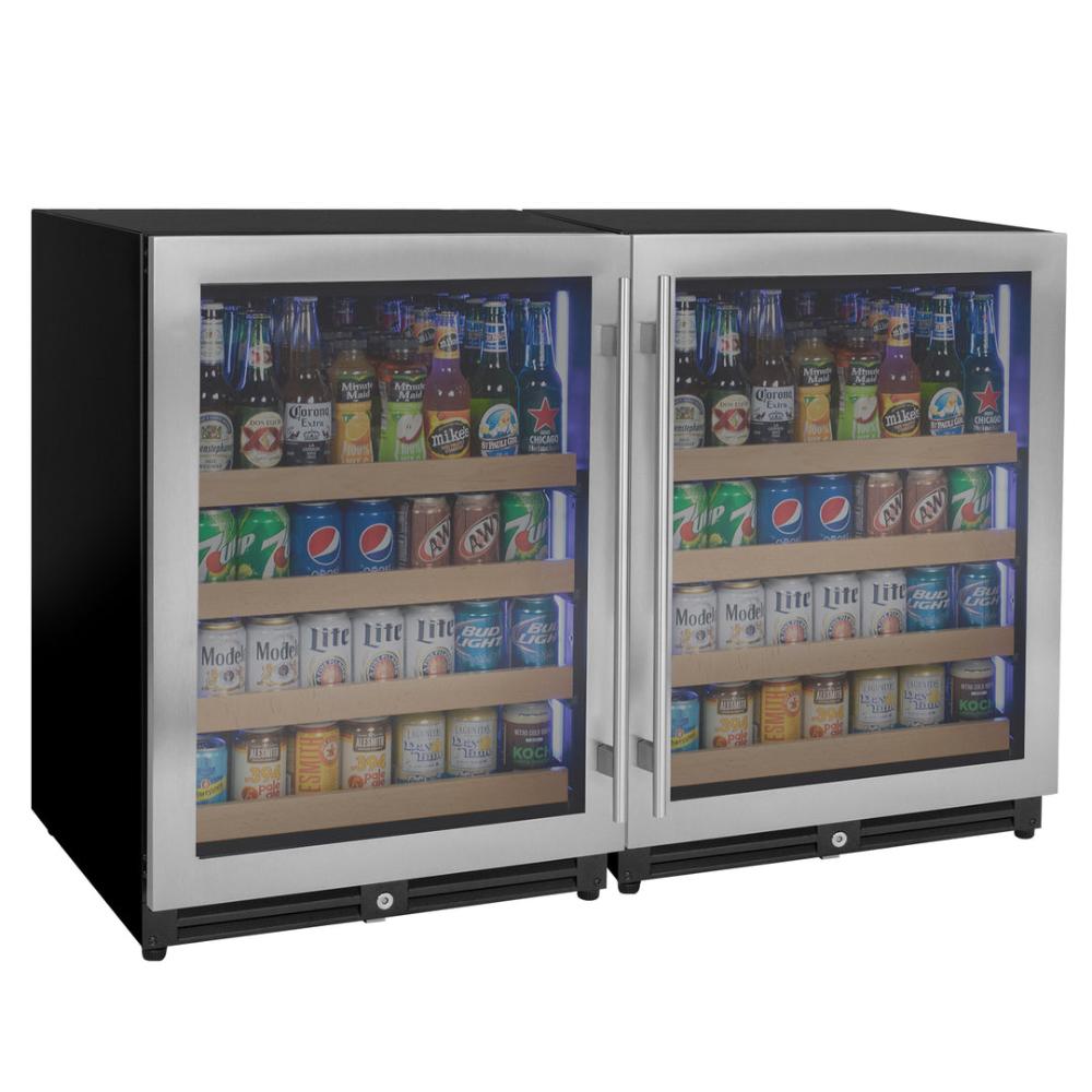 46.8-inch undercounter wine fridge with customizable LED lighting