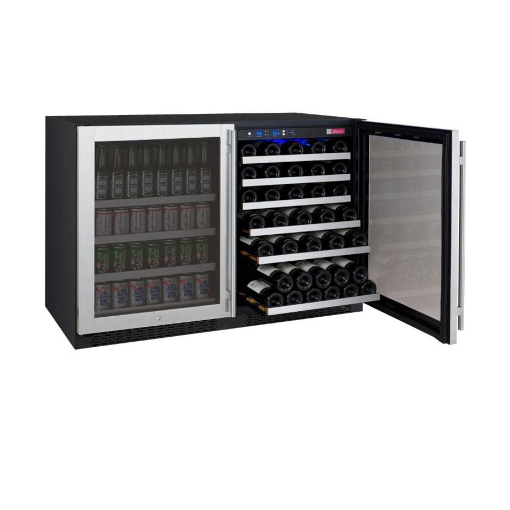 Built-in luxury wine and can fridge with digital controls