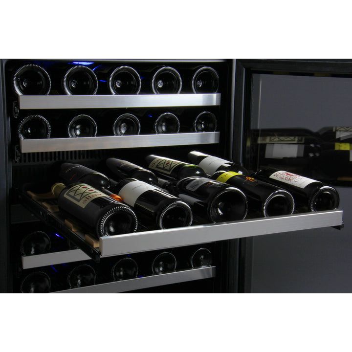 Allavino FlexCount Series 56-Bottle Dual Zone Built-In Wine Refrigerator – Stainless Steel Door, Right Hinge