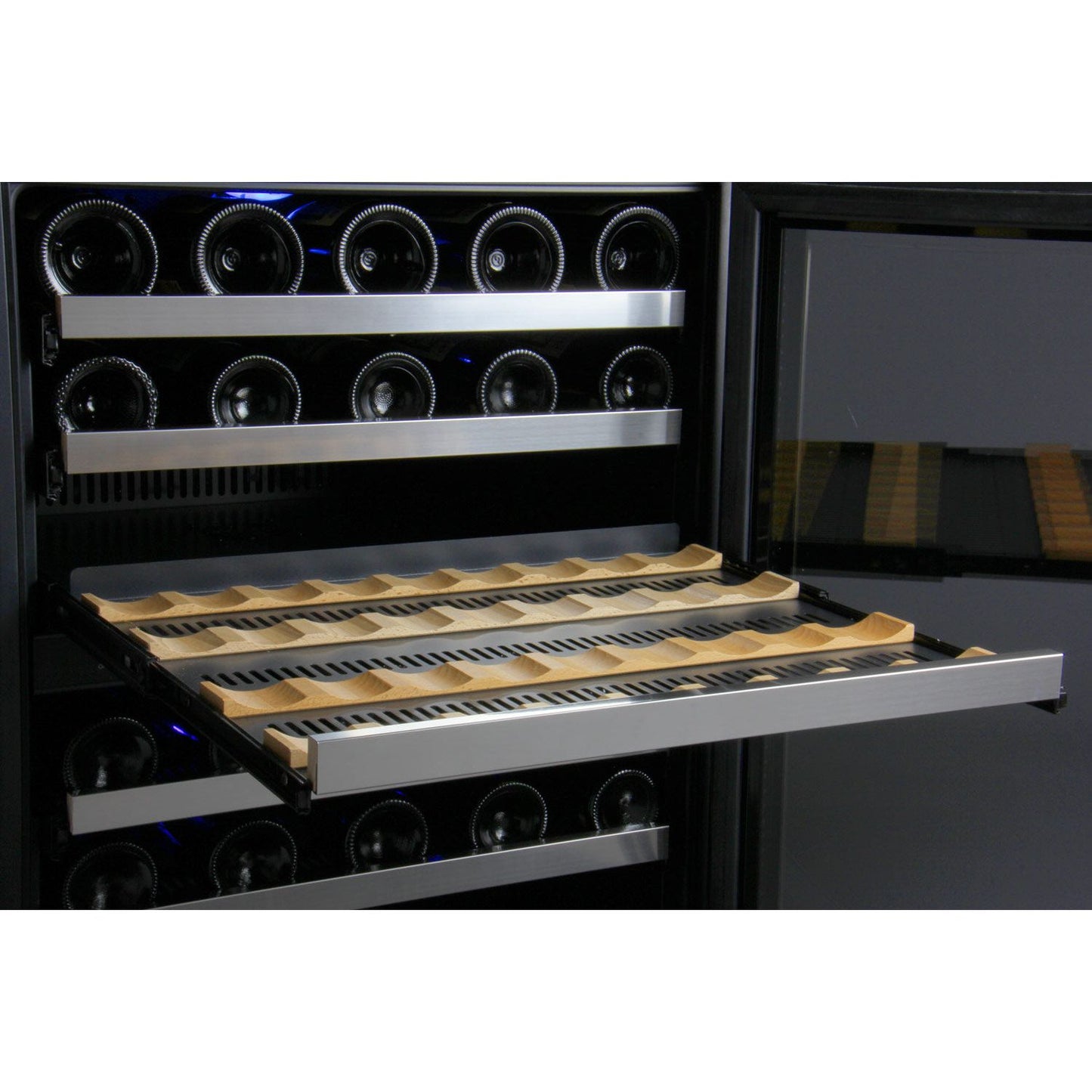 Allavino FlexCount Series 56-Bottle Dual Zone Built-In Wine Refrigerator – Stainless Steel Door, Right Hinge