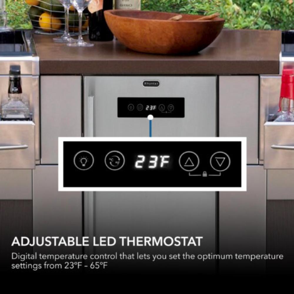 Whynter 15" Built-In Beverage Refrigerator – 2.9 cu. ft. Beer Keg Froster with Digital Controls