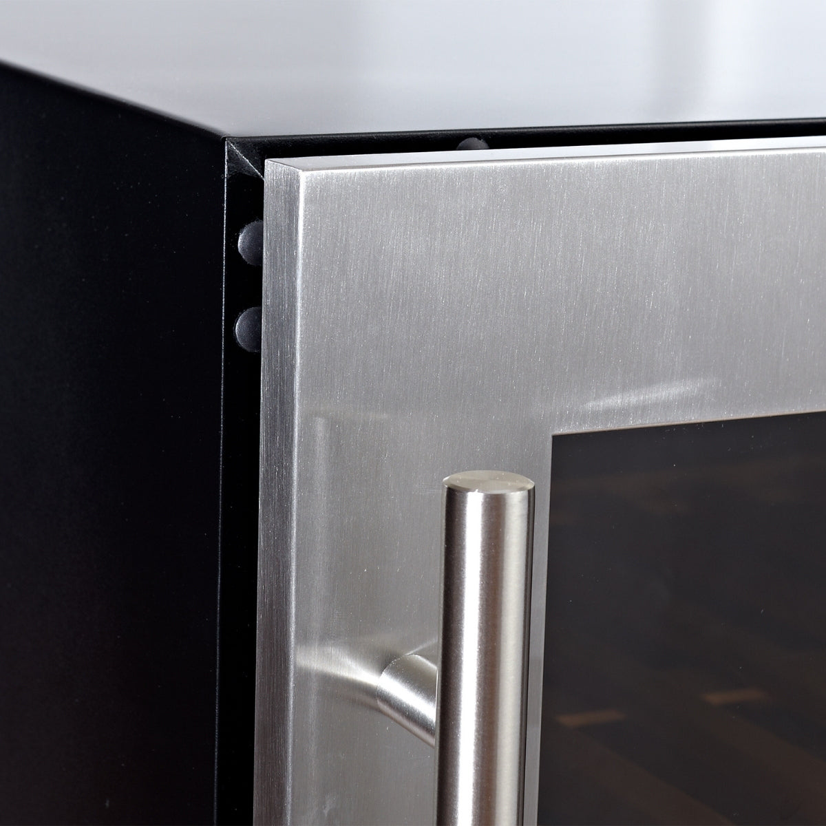 KingsBottle 24" -44 Bottle Under Counter Dual Zone Wine Cooler - Stainless Steel, Right Hinge