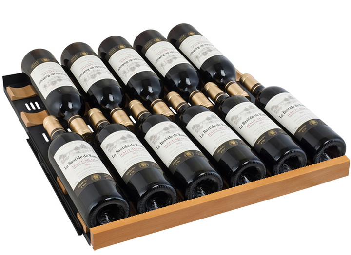 Allavino Reserva Series 119-Bottle 55” Tall Dual Zone Wine Refrigerator – Black Glass, Left Hinge