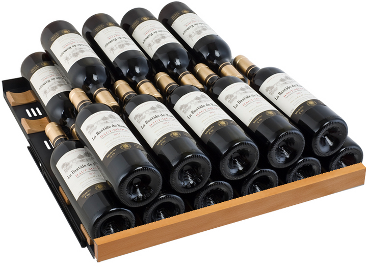 Allavino Reserva Series 119-Bottle 55” Tall Dual Zone Wine Refrigerator – Black Glass, Left Hinge