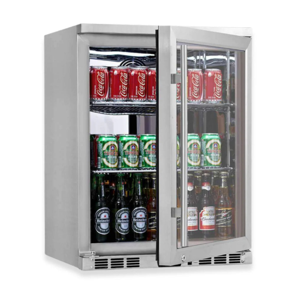 Quiet Embraco compressor beverage cooler for home or bar