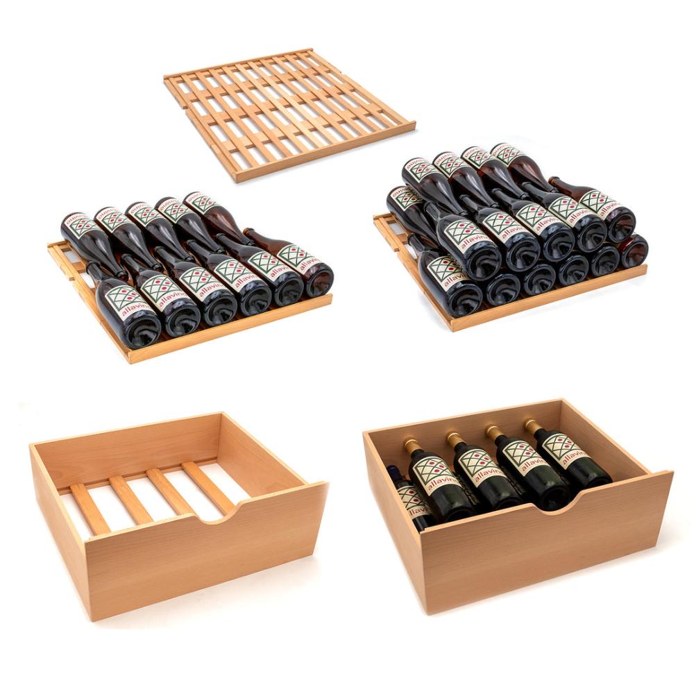 Allavino 370-Bottle Side-by-Side Wine Vault – Solid Black Doors, Dual Zone Storage