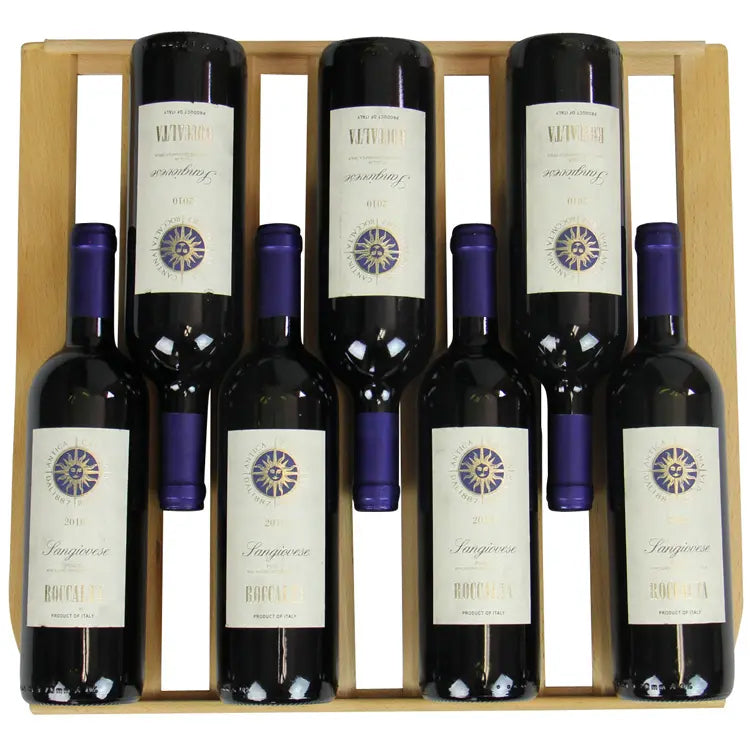 Allavino Cascina Series KWR50S-1SR close up of wooden slat shelves