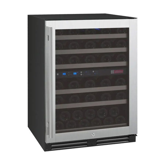 Allavino FlexCount Series 56-Bottle Dual Zone Built-In Wine Refrigerator – Stainless Steel Door, Right Hinge