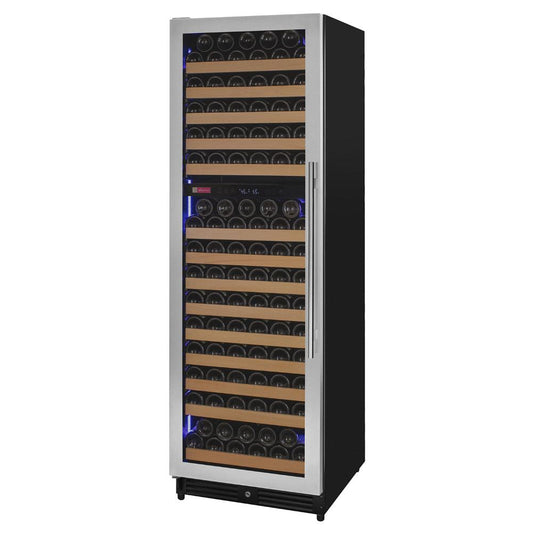 Luxury 24-inch stainless steel wine cooler with dual zones