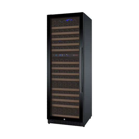 Front view of the Allavino FlexCount II Dual Zone Wine Refrigerator with UV-protective glass door, holding up to 172 wine bottles