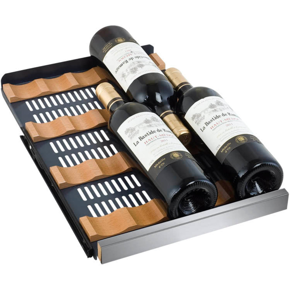 Allavino 15” FlexCount II Tru-Vino Single Zone 30 Bottle Wine Refrigerator - Stainless Steel Right Hinge