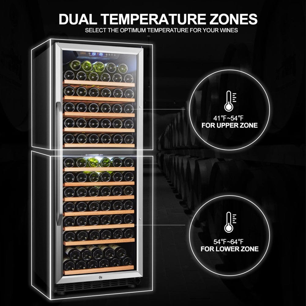 Lanbo LW142D with dual temperature zones perfect for red and white wines.