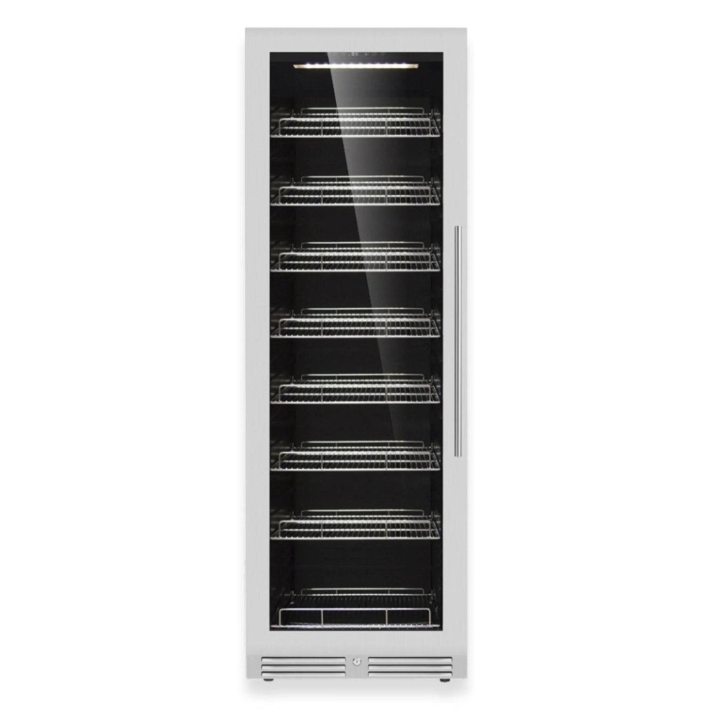 KingsBottle 71" - 630 Can Beverage Refrigerator – Stainless Steel, Right Hinge