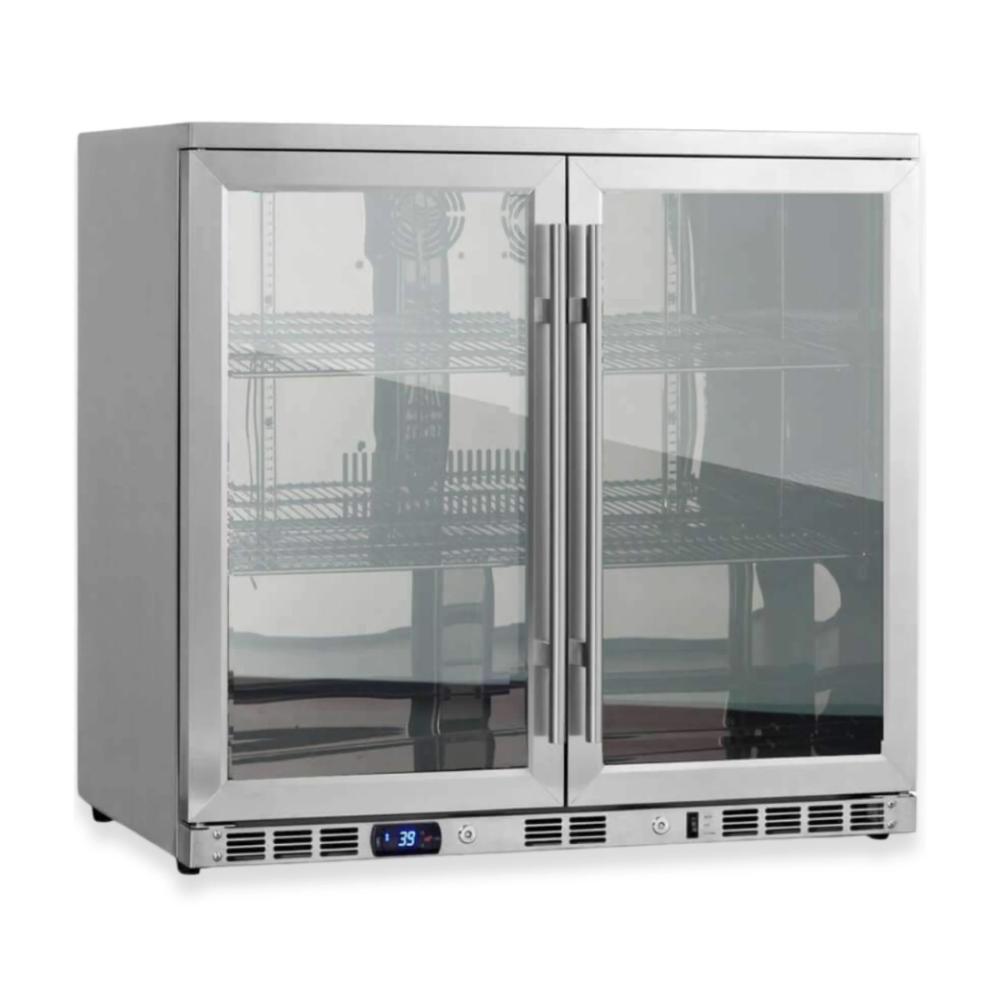 KingBottle 36" - 198 Can - Built-In Beverage Fridge - Heated Glass Door