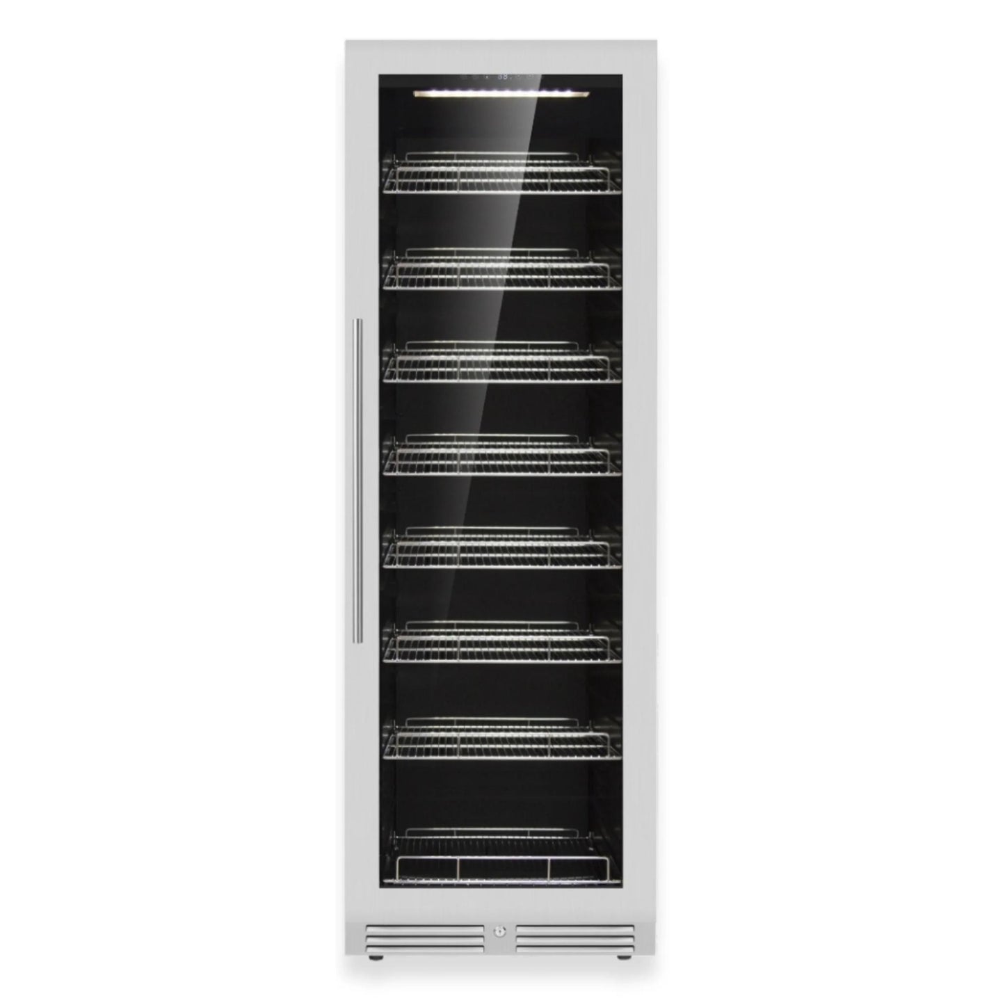 KingsBottle 71" - 630 Can Beverage Refrigerator – Stainless Steel, Right Hinge