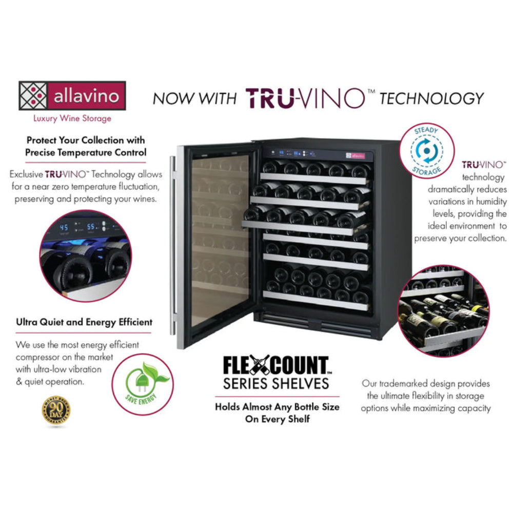 High-end single-zone undercounter wine fridge, perfect for collectors and wine lovers.