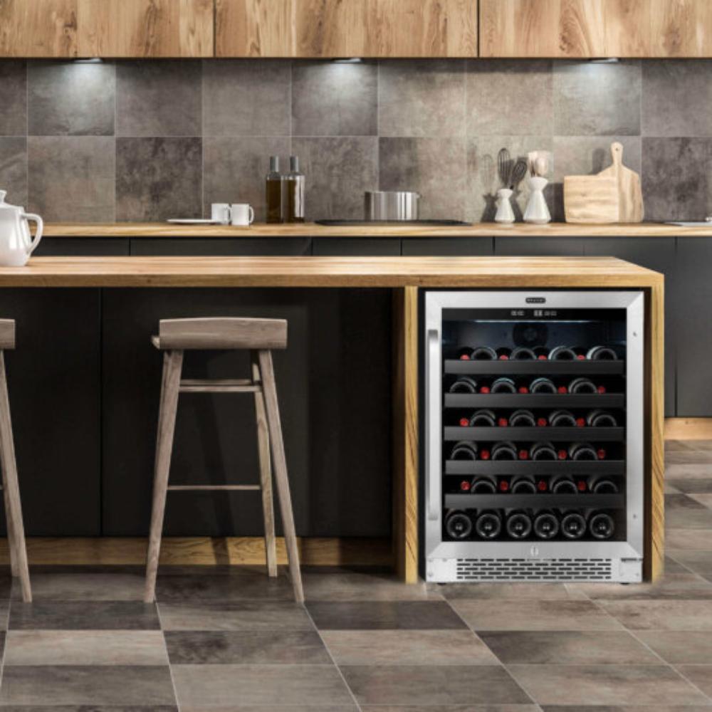 Whynter 24" 46-Bottle Single Zone Built-In/Undercounter Stainless Steel Wine Refrigerator