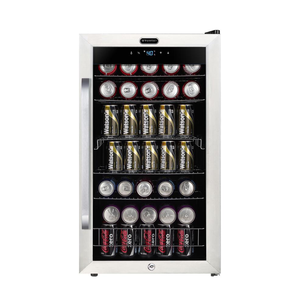 Whynter 136-can beverage refrigerator with stainless steel trim