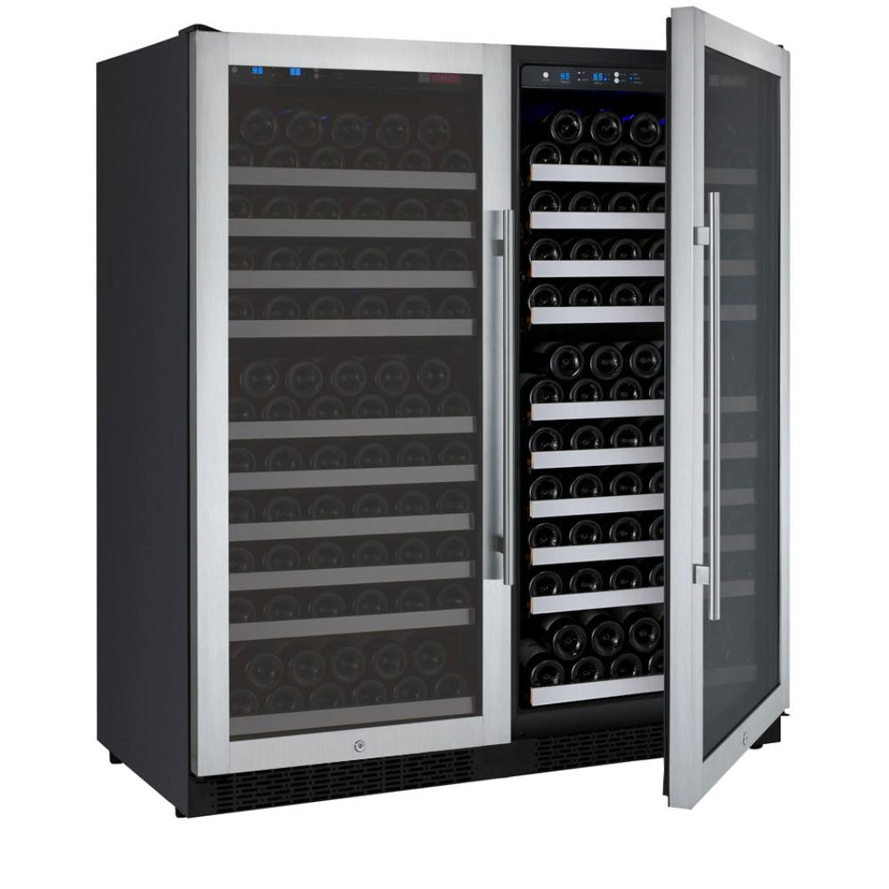 Allavino FlexCount Series 256-Bottle Dual Zone Semi-Tall Side-by-Side Wine Refrigerators – Stainless Steel Doors
