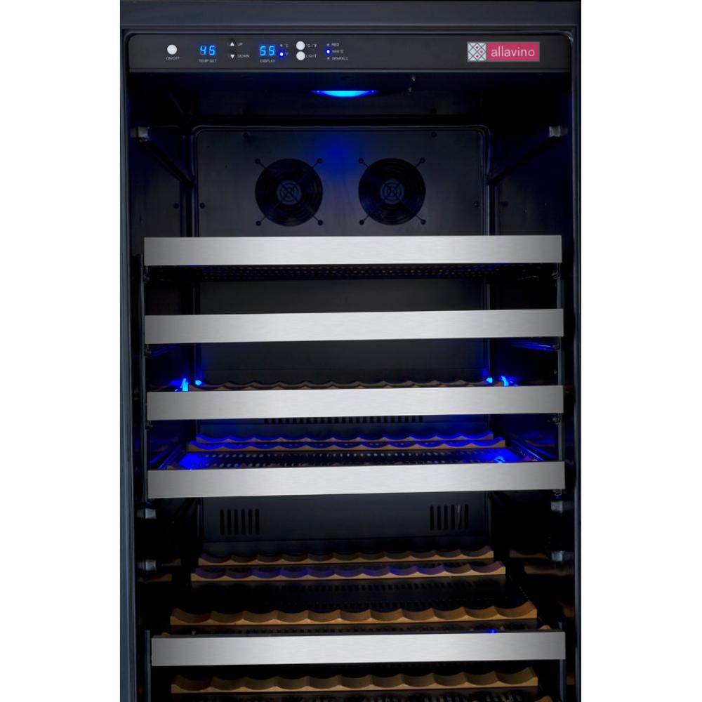 Allavino FlexCount Series 354-Bottle Dual Zone Tall Side-by-Side Wine Refrigerators – Stainless Steel Doors