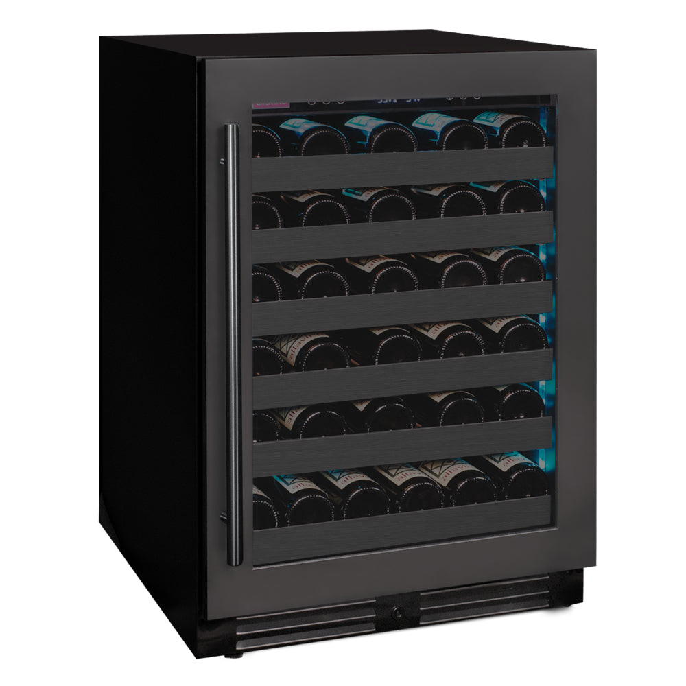 Allavino Reserva Series 50 Bottle Single Zone Built-In Luxury Wine Refrigerator - Black Stainless Steel Door, Right Hinge