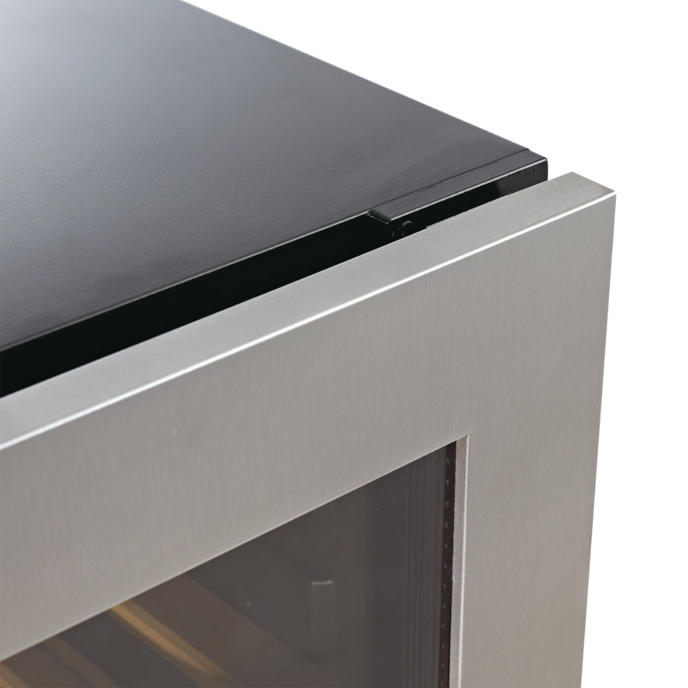 Close-up of Low-E glass door reducing condensation and heat transfer