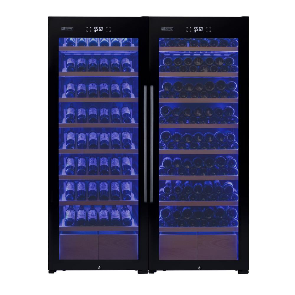 Commercial wine fridge for 496 bottles with digital controls