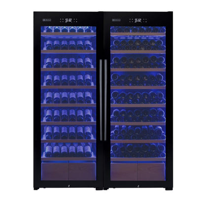 Commercial wine fridge for 496 bottles with digital controls