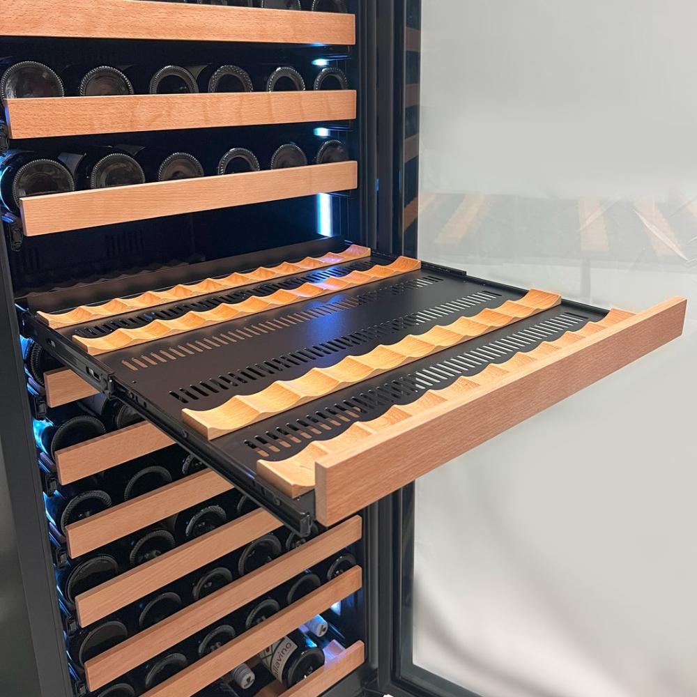 Allavino Reserva Series 308-Bottle 71" Tall Four Zone Wine Refrigerator – Stainless Steel Side-by-Side Design