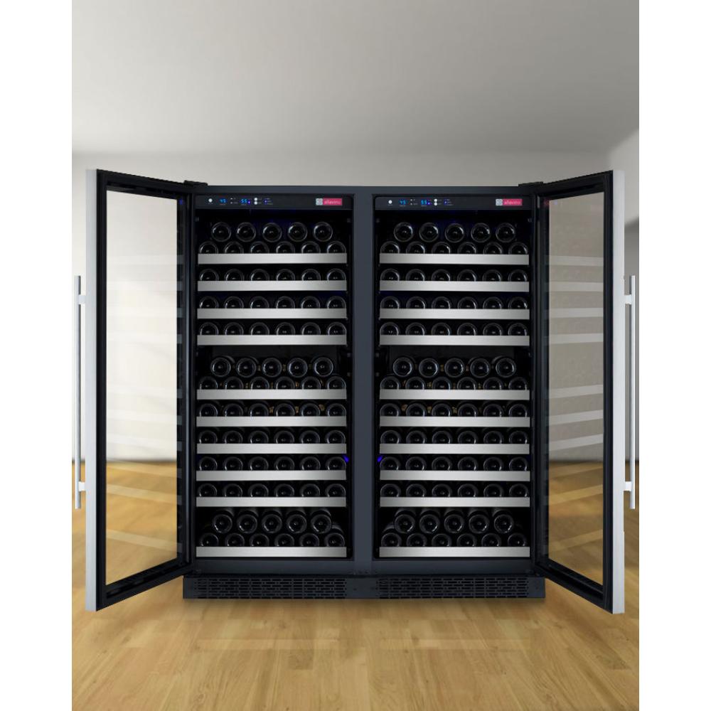 256-bottle wine cooler with digital thermostat