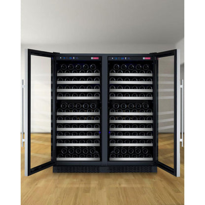 256-bottle wine cooler with digital thermostat