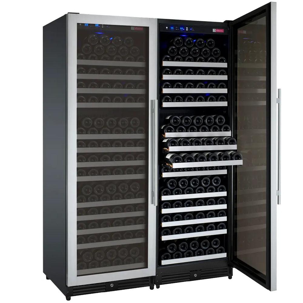 Allavino FlexCount Series 354-Bottle Dual Zone Tall Side-by-Side Wine Refrigerators – Stainless Steel Doors