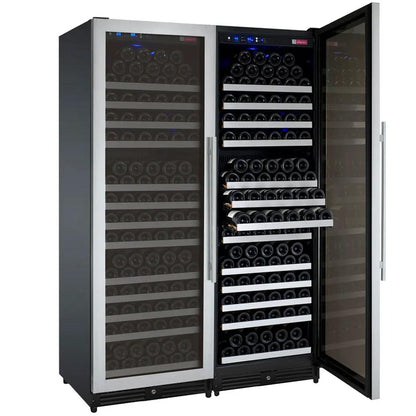 Allavino FlexCount Series 354-Bottle Dual Zone Tall Side-by-Side Wine Refrigerators – Stainless Steel Doors