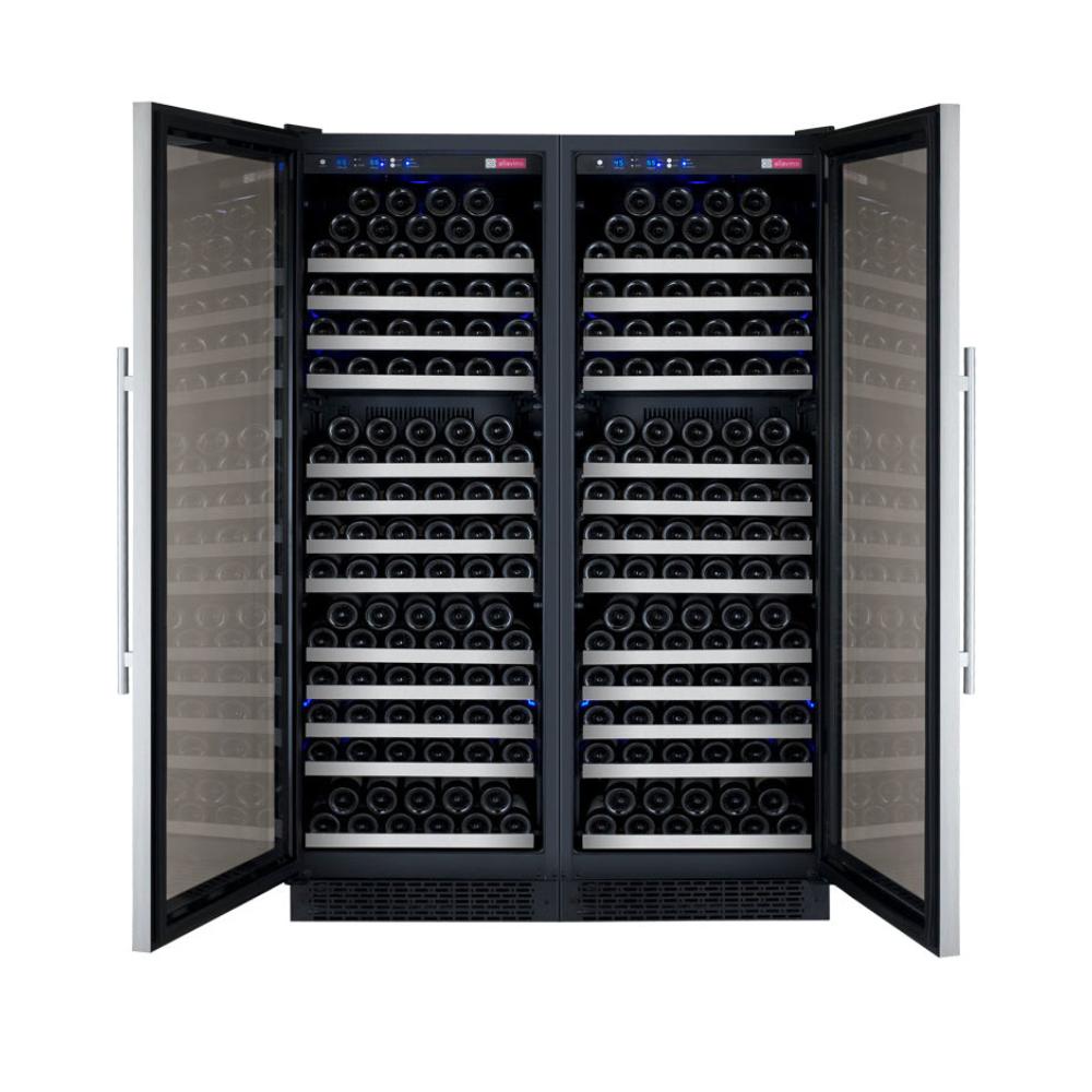 Allavino FlexCount Series 354-Bottle Dual Zone Tall Side-by-Side Wine Refrigerators – Stainless Steel Doors