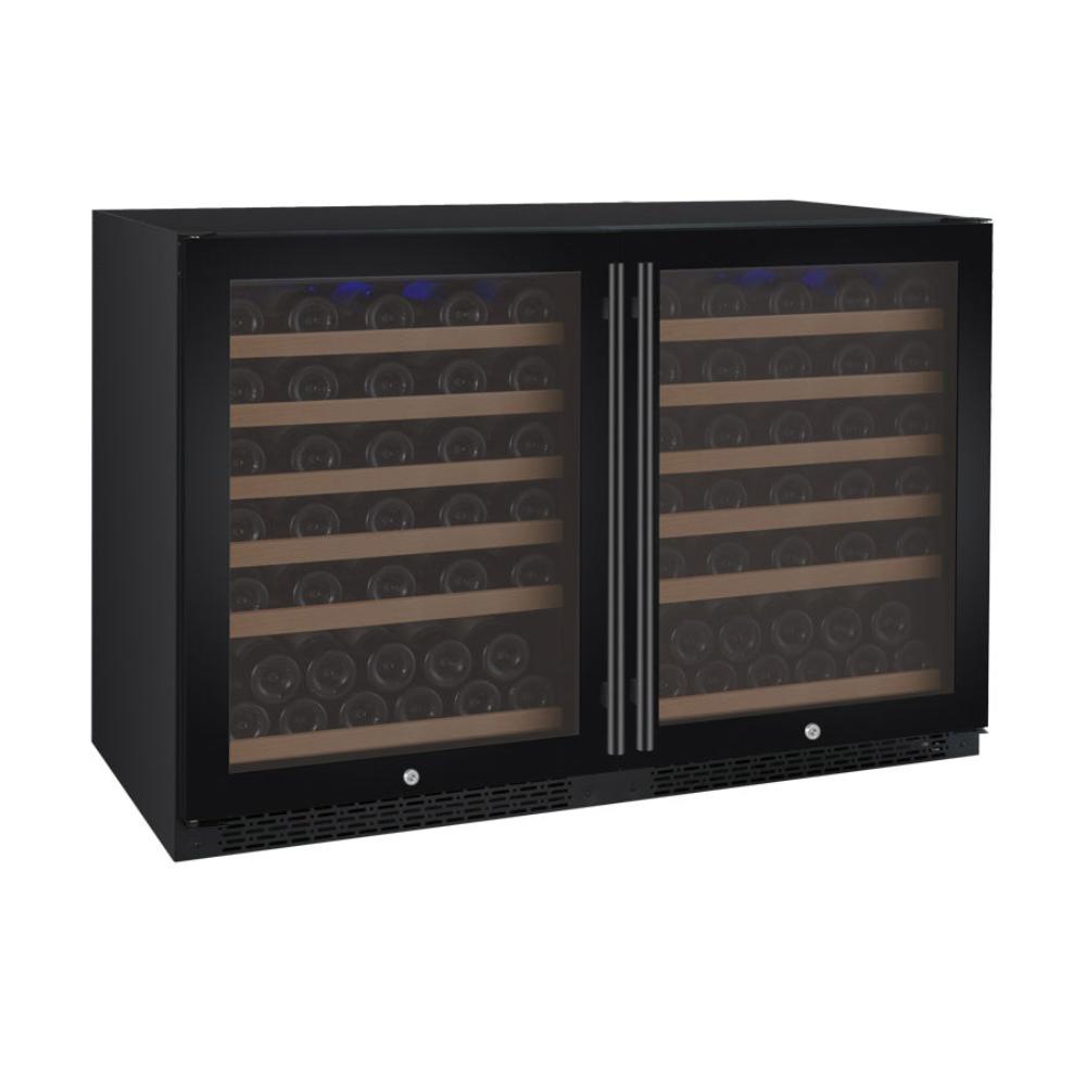 112-bottle quad-zone wine fridge with French doors