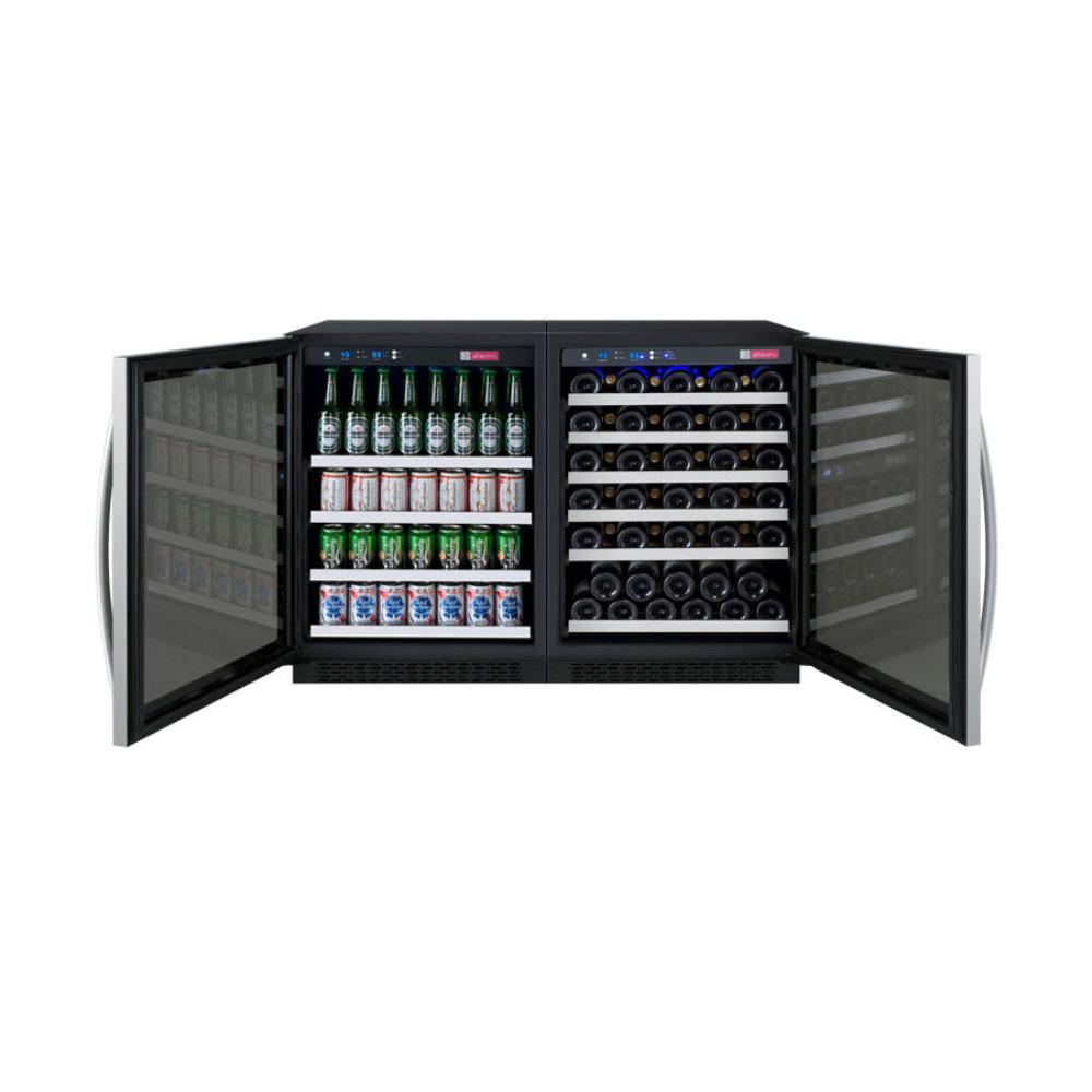 Premium wine and can refrigerator with digital thermostat controls