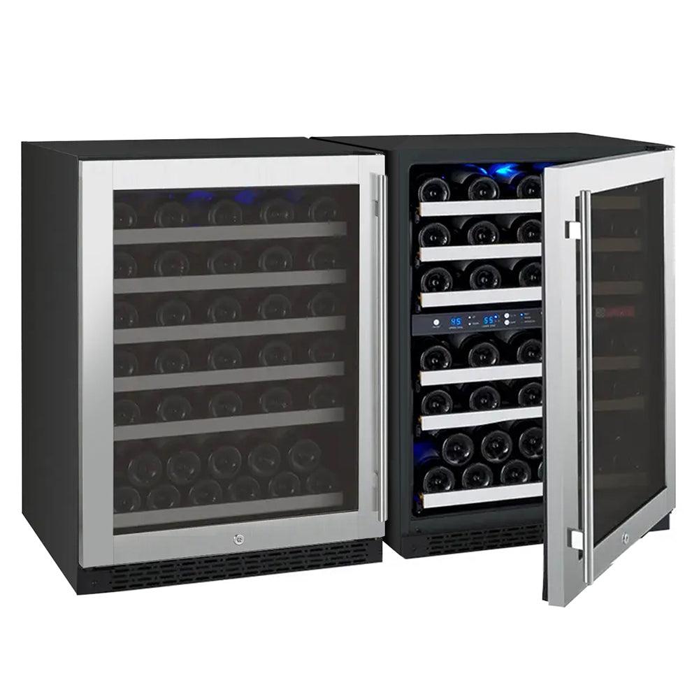 112-bottle wine refrigerator built for under-counter installation