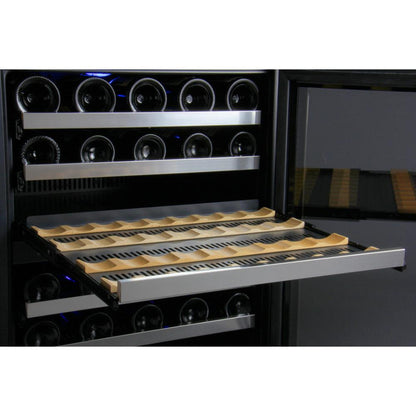 Allavino FlexCount 112-Bottle Triple Zone Built-In Wine Fridge – Side-by-Side, Stainless Steel Doors