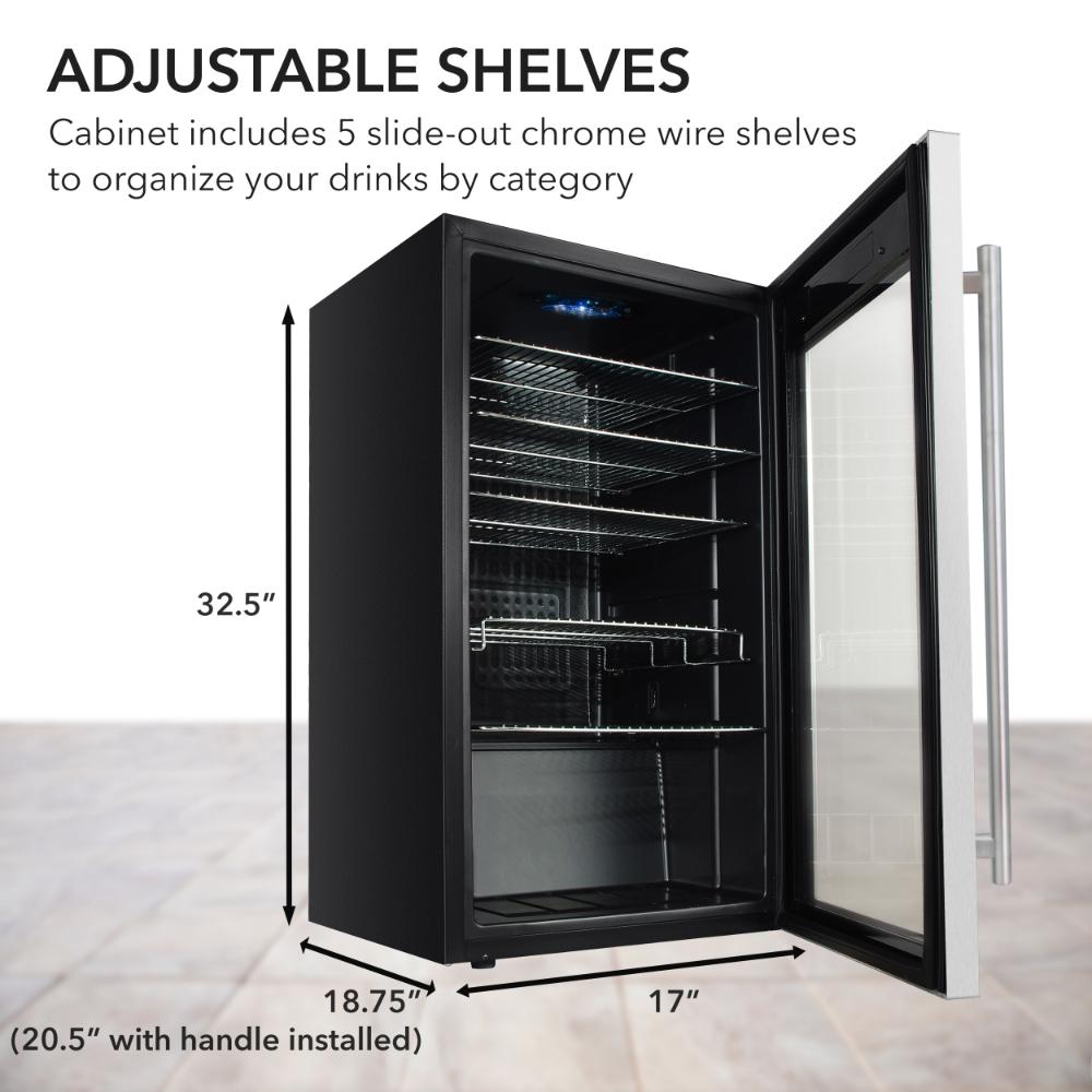 High-capacity 127-can beverage refrigerator by Whynter