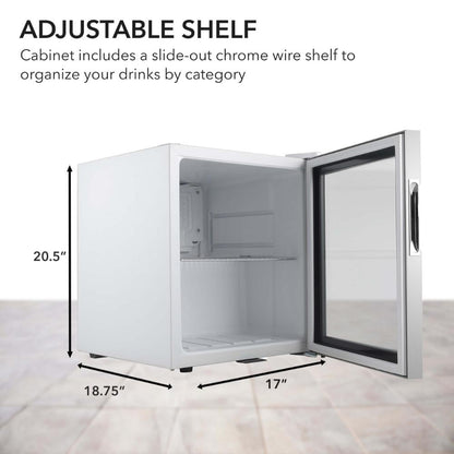 Whynter 17"  Freestanding Beverage Refrigerator - 62 Can, Stainless Steel