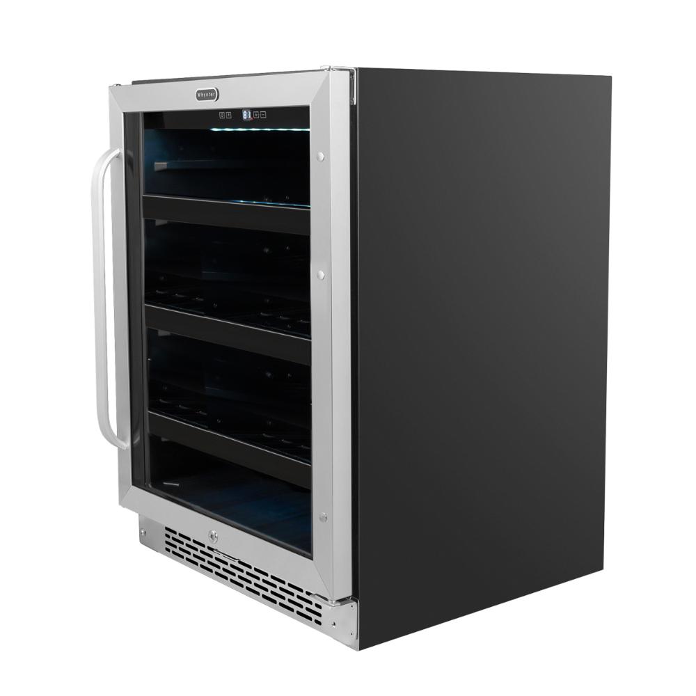 Whynter stainless beverage cooler with glass door and lock