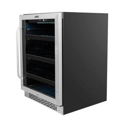 Whynter stainless beverage cooler with glass door and lock