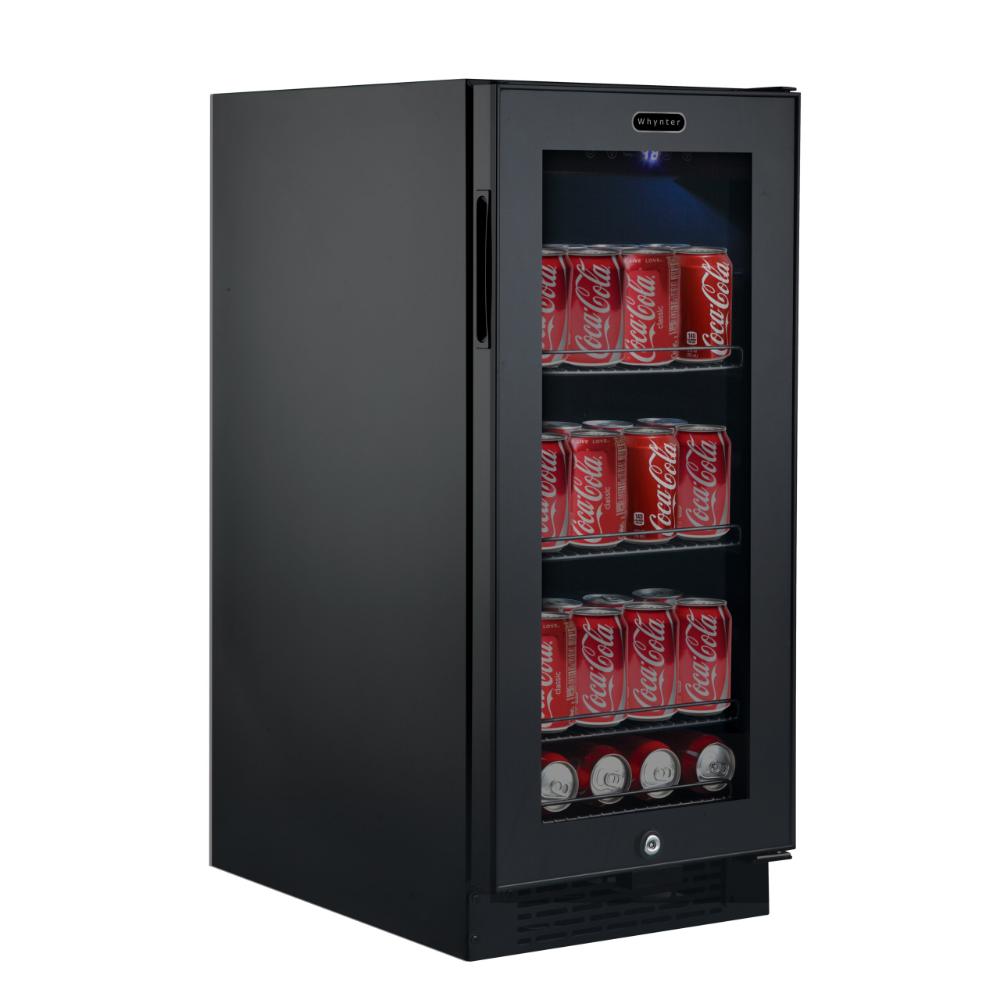 Compact beverage refrigerator for 100 cans