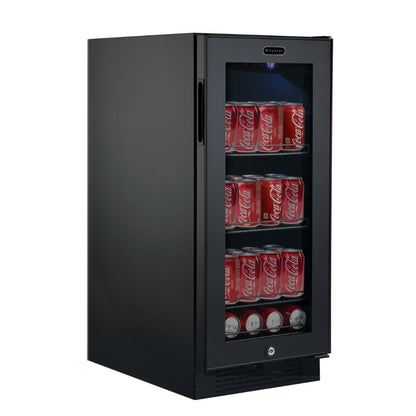 Compact beverage refrigerator for 100 cans