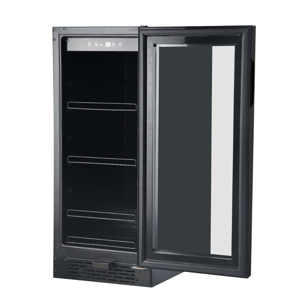 Whynter 15" Built-In /UnderCounter Beverage Refrigerator - 80 Can, Black Glass