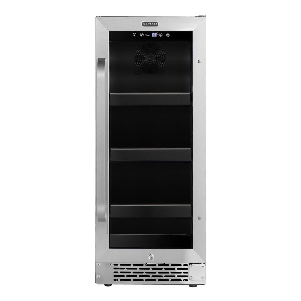 Built-in beverage cooler with lock and digital control