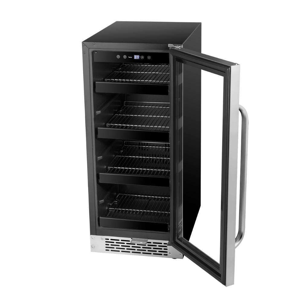 Luxury stainless steel beverage fridge for undercounter use